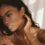 Astra Elegance Triple CZ row Huggie Earrings 18k Gold Vermeil - LeAurelienne