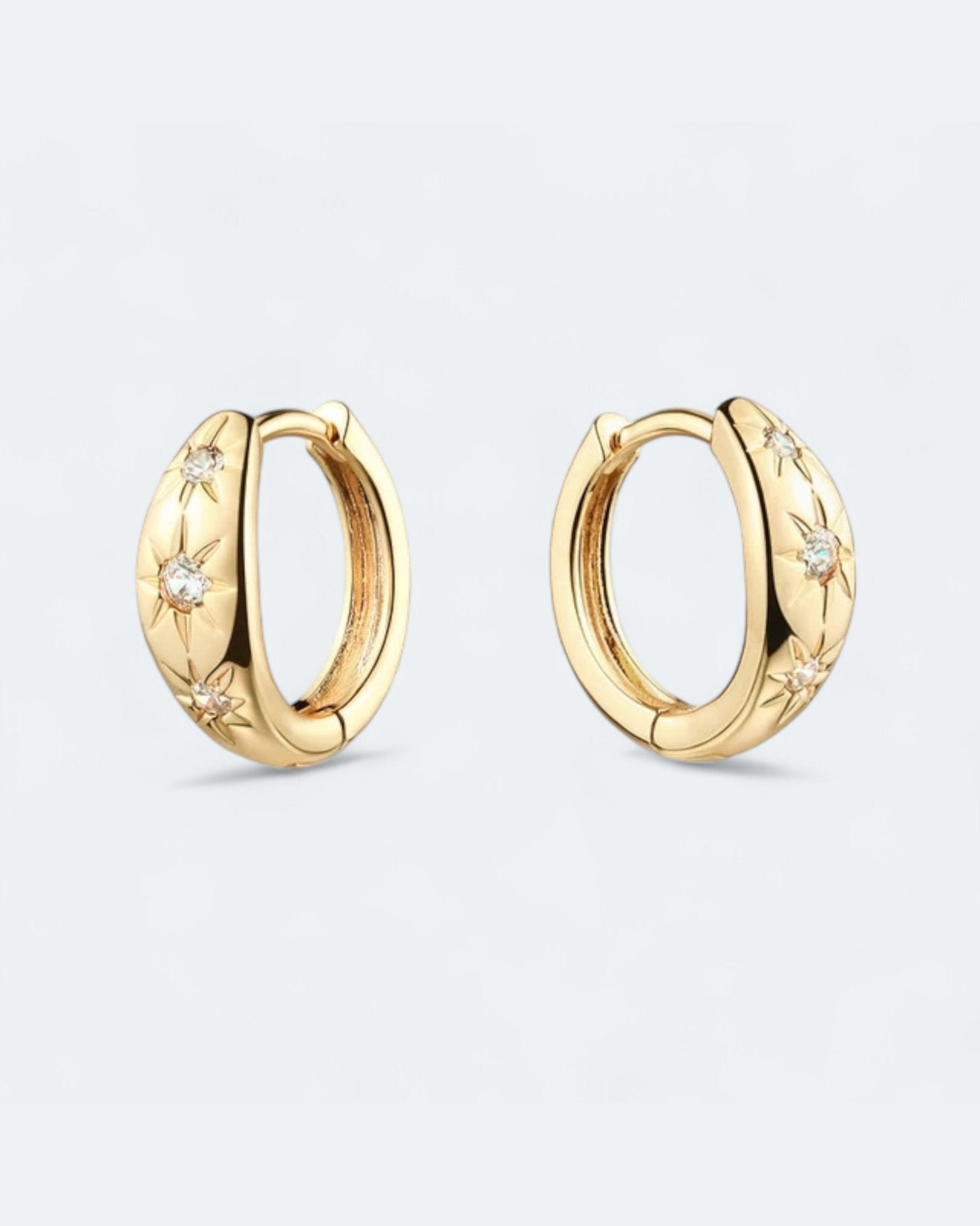 Bold and Sleek Dome Huggie Earrings 18k Gold Vermeil - LeAurelienne