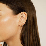 Bold and Sleek Dome Huggie Earrings 18k Gold Vermeil - LeAurelienne