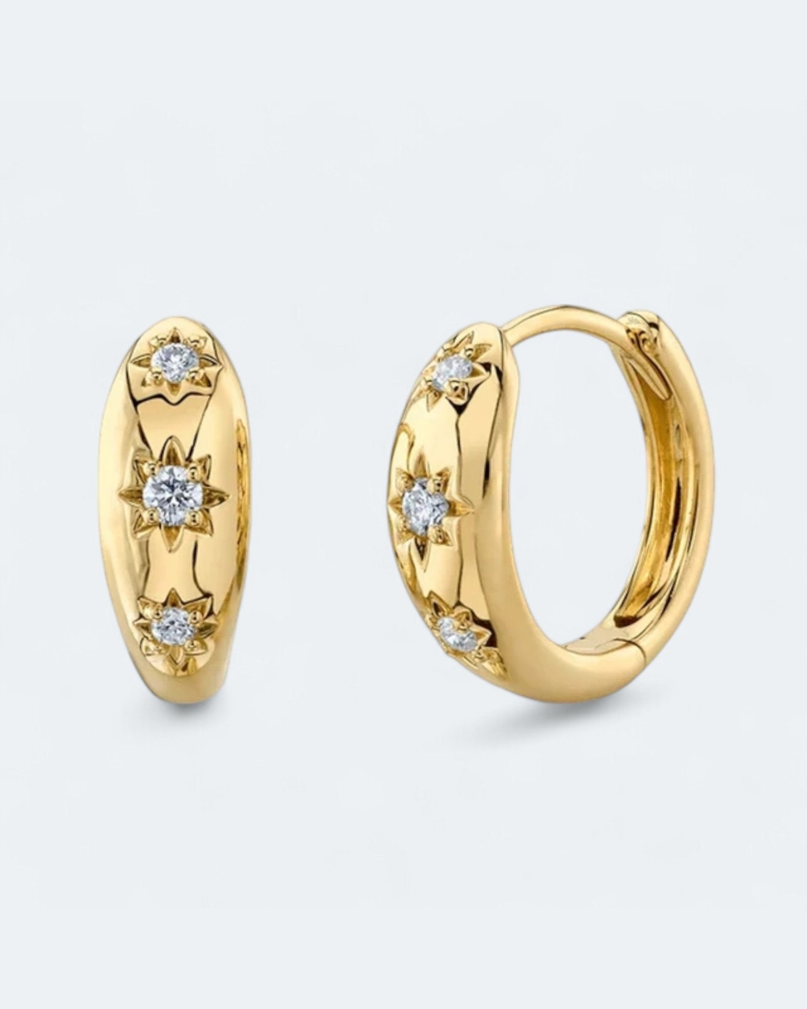 Bold and Sleek Dome Huggie Earrings 18k Gold Vermeil - LeAurelienne