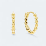 Breezy Bead Huggie Earrings 18k Gold Vermeil - LeAurelienne