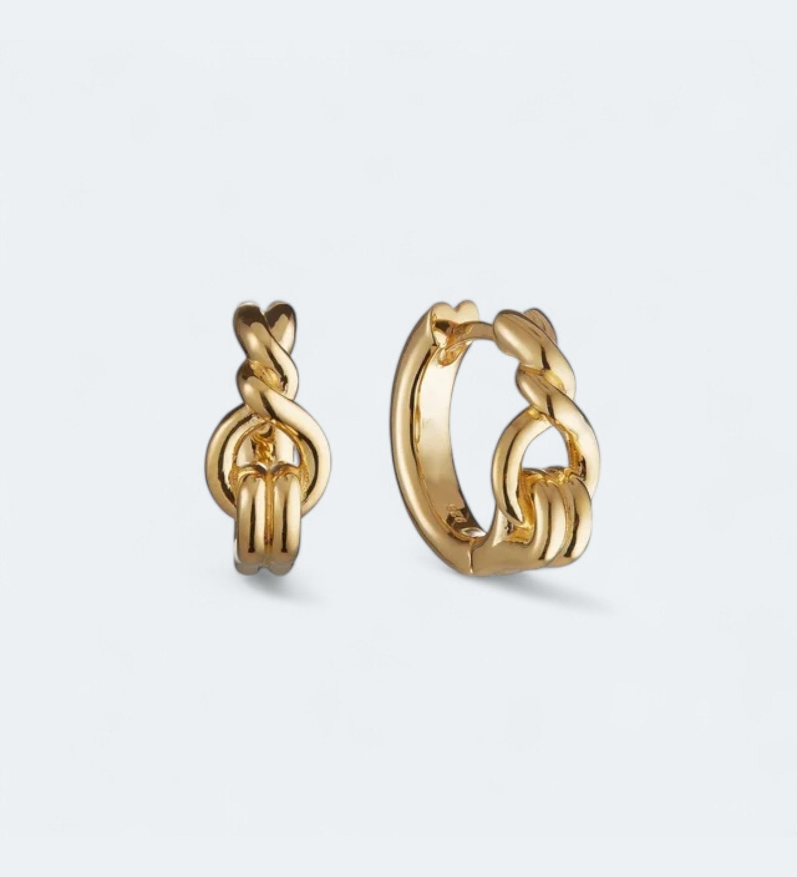 Chic Impact Lock - Link Huggies 18k Gold Vermeil - LeAurelienne