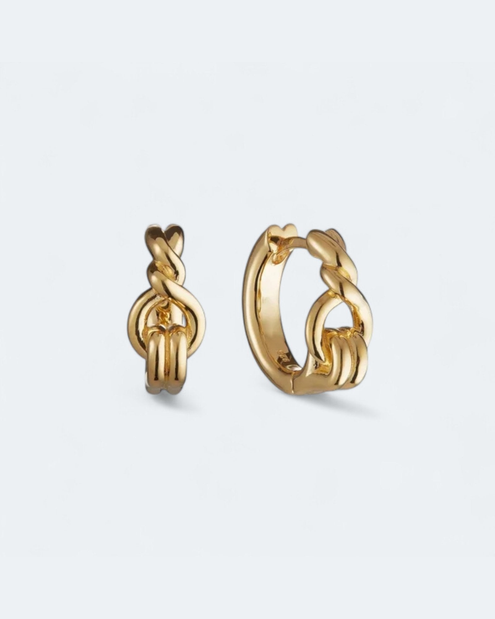 Chic Impact Lock - Link Huggies 18k Gold Vermeil - LeAurelienne