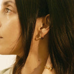 Chic Impact Lock - Link Huggies 18k Gold Vermeil - LeAurelienne