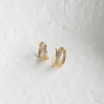 Dainty Linked Double Hoop Earrings 18k Gold Vermeil - LeAurelienne