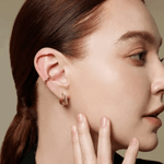 Dainty Linked Double Hoop Earrings 18k Gold Vermeil - LeAurelienne