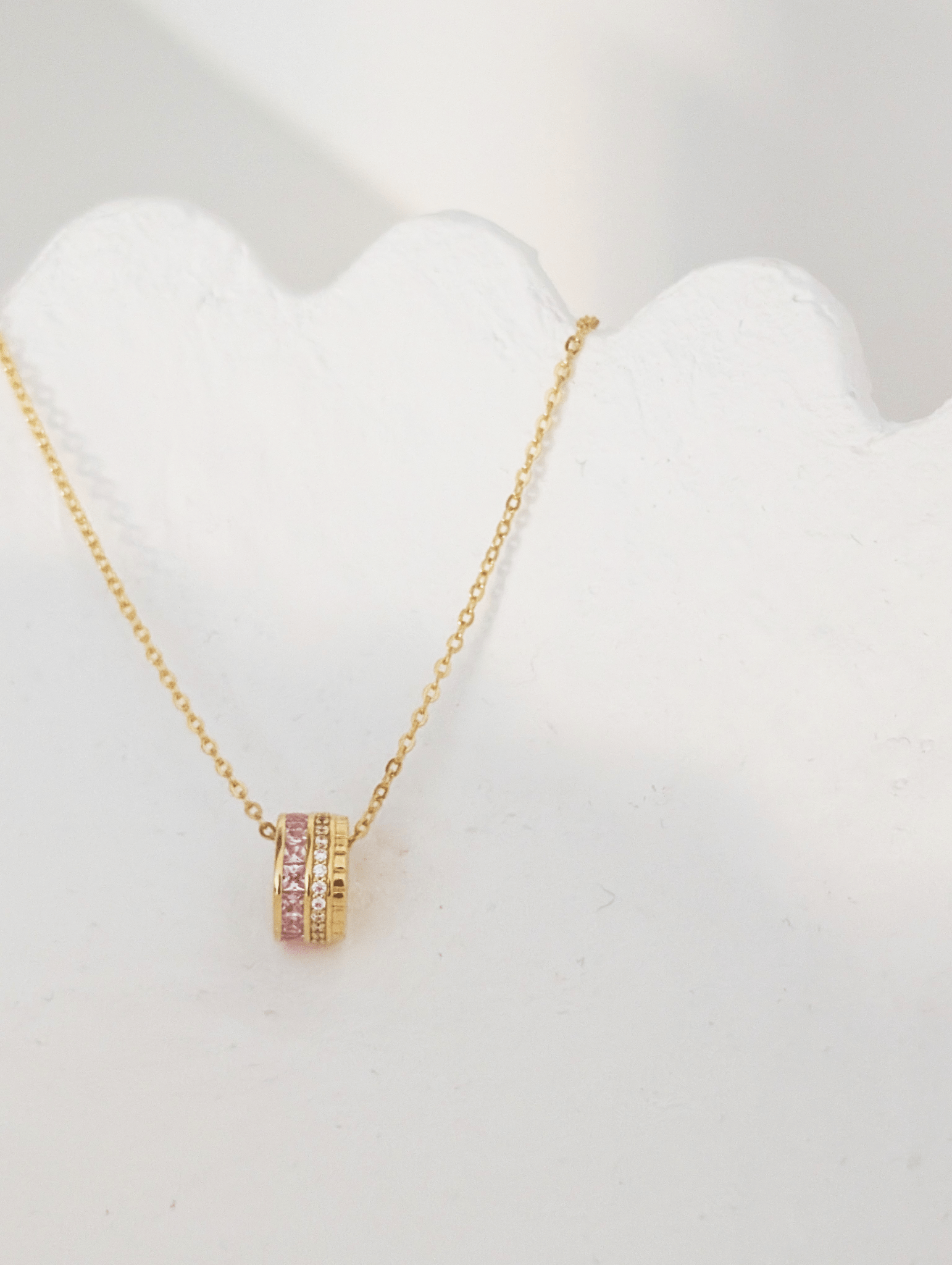 Dreamy Pink Serenade Necklace 18k Gold Vermeil - LeAurelienne
