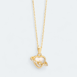 Enchanting Cat's Eye Glow Necklace 18k Gold Vermeil - LeAurelienne