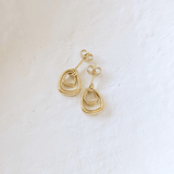 Free - Spirit Boho Dual Elegance Hoops 18k Gold Vermeil - LeAurelienne