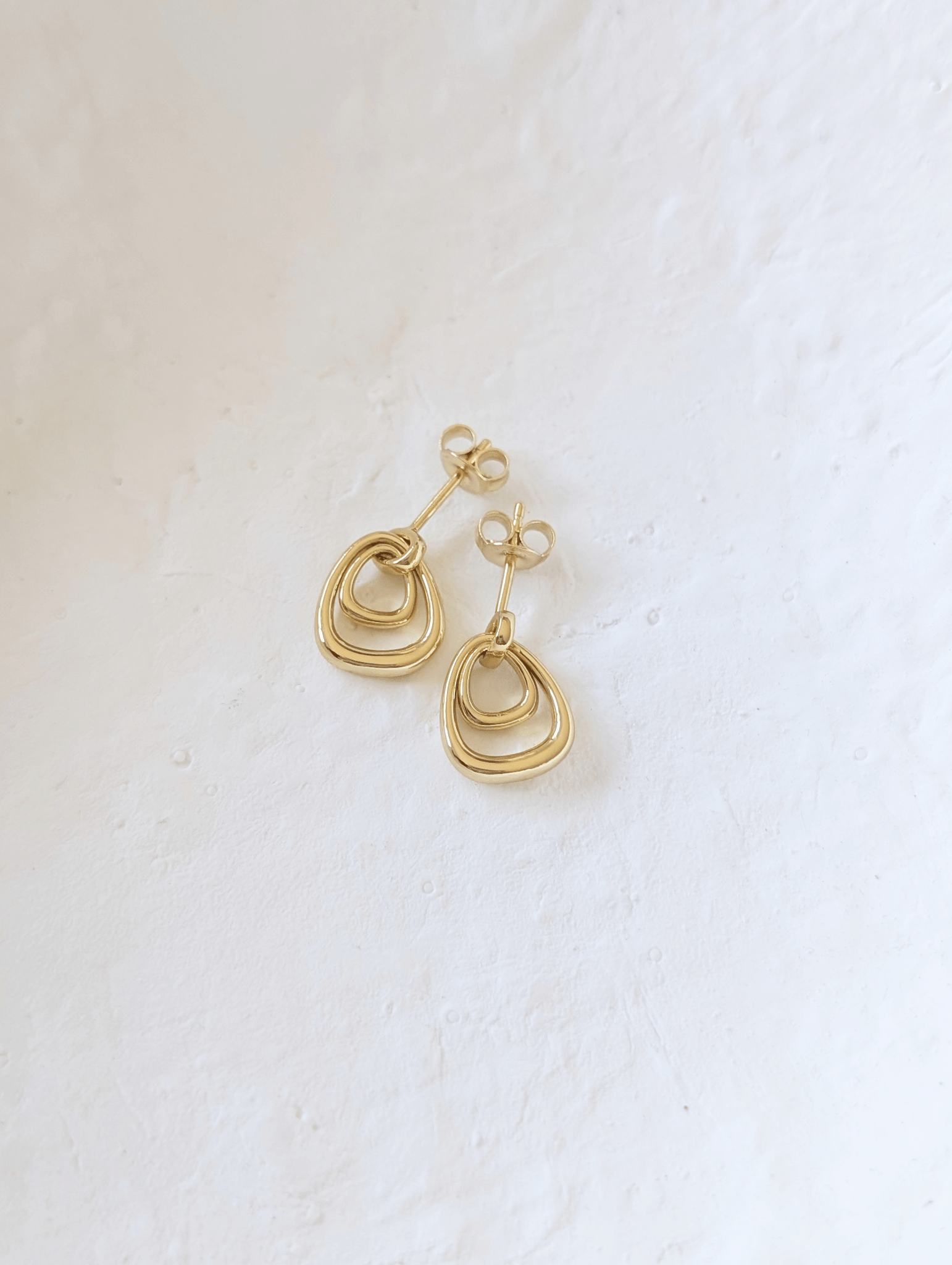 Free - Spirit Boho Dual Elegance Hoops 18k Gold Vermeil - LeAurelienne