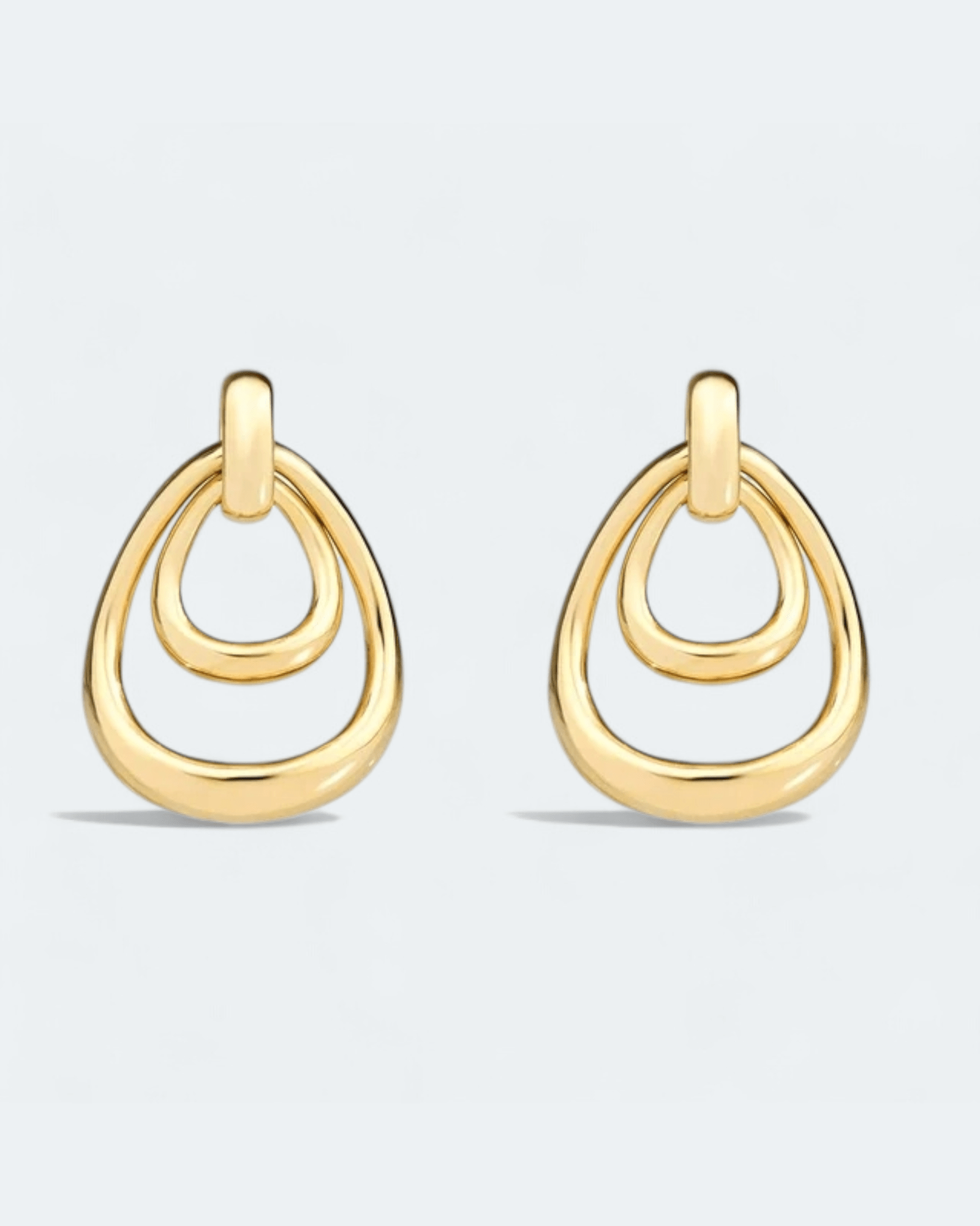 Free - Spirit Boho Dual Elegance Hoops 18k Gold Vermeil - LeAurelienne