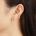 Free - Spirit Boho Dual Elegance Hoops 18k Gold Vermeil - LeAurelienne