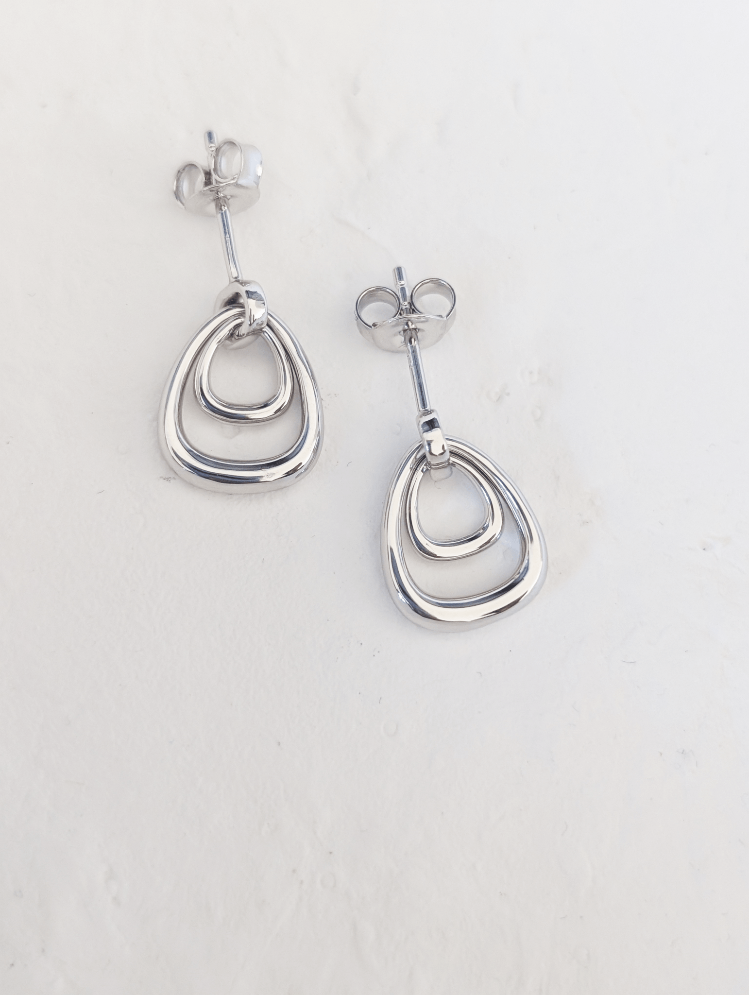 Free - Spirit Boho Dual Elegance Hoops Sterling Silver - LeAurelienne