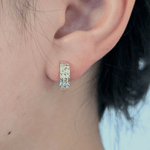 Glam Geometric Design Huggies 9k Solid Gold - LeAurelienne