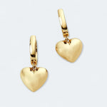 Heartfelt Hoop Charm Earrings 18k Gold Vermeil - LeAurelienne