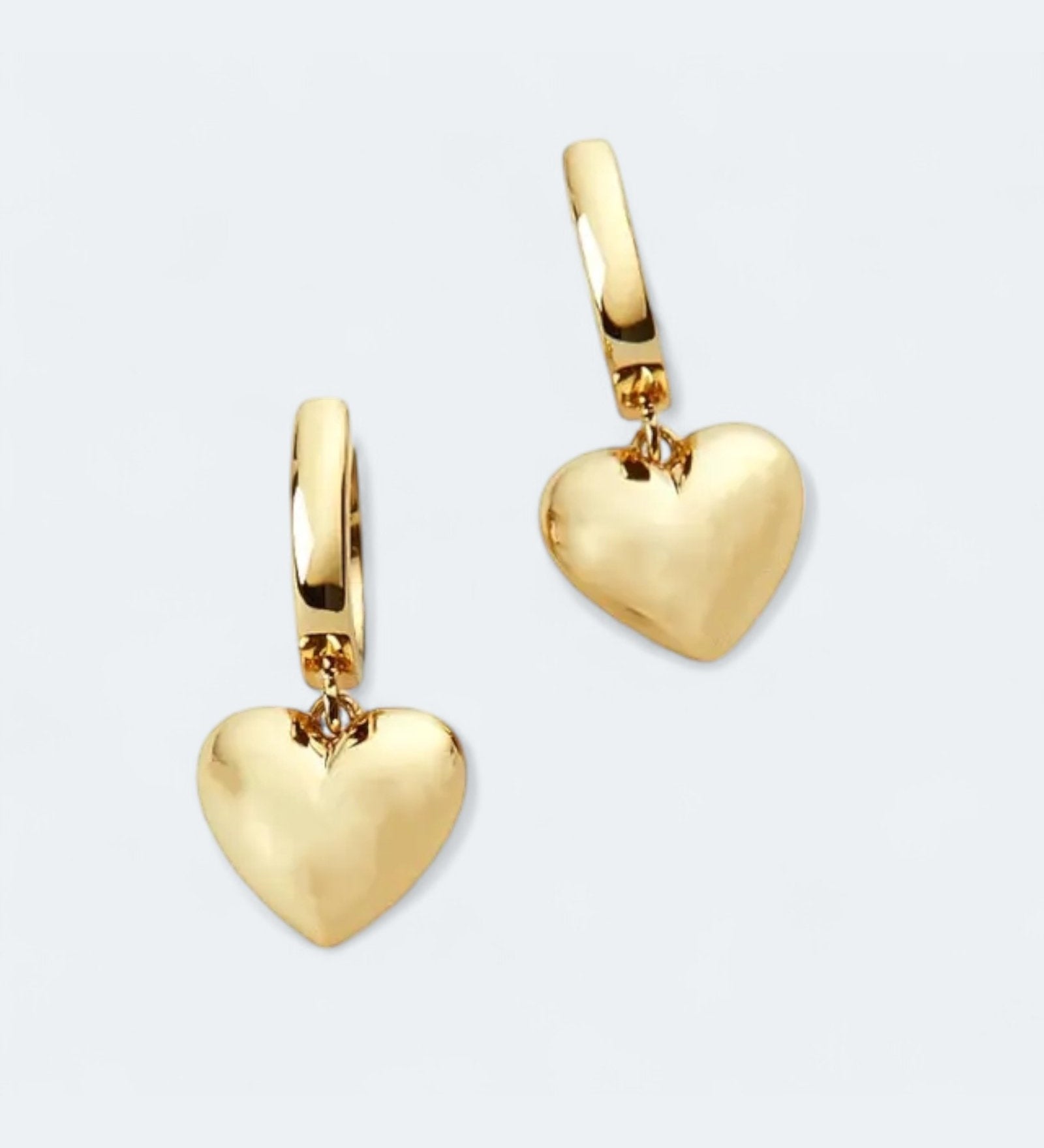 Heartfelt Hoop Charm Earrings 18k Gold Vermeil - LeAurelienne