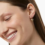 Heartfelt Hoop Charm Earrings 18k Gold Vermeil - LeAurelienne