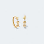 Luminous Love Forever Heart Huggies 18k Gold Vermeil - LeAurelienne