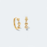 Luminous Love Forever Heart Huggies 18k Gold Vermeil - LeAurelienne