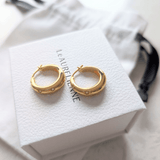 Lune Bloom Mini Stars Hoop Earrings 18k Gold Vermeil - LeAurelienne