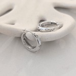 Lune Bloom Mini Stars Hoop Earrings Sterling Silver - LeAurelienne