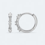 Radiant Tri - Glow Huggies Earrings 18k Gold Vermeil - LeAurelienne