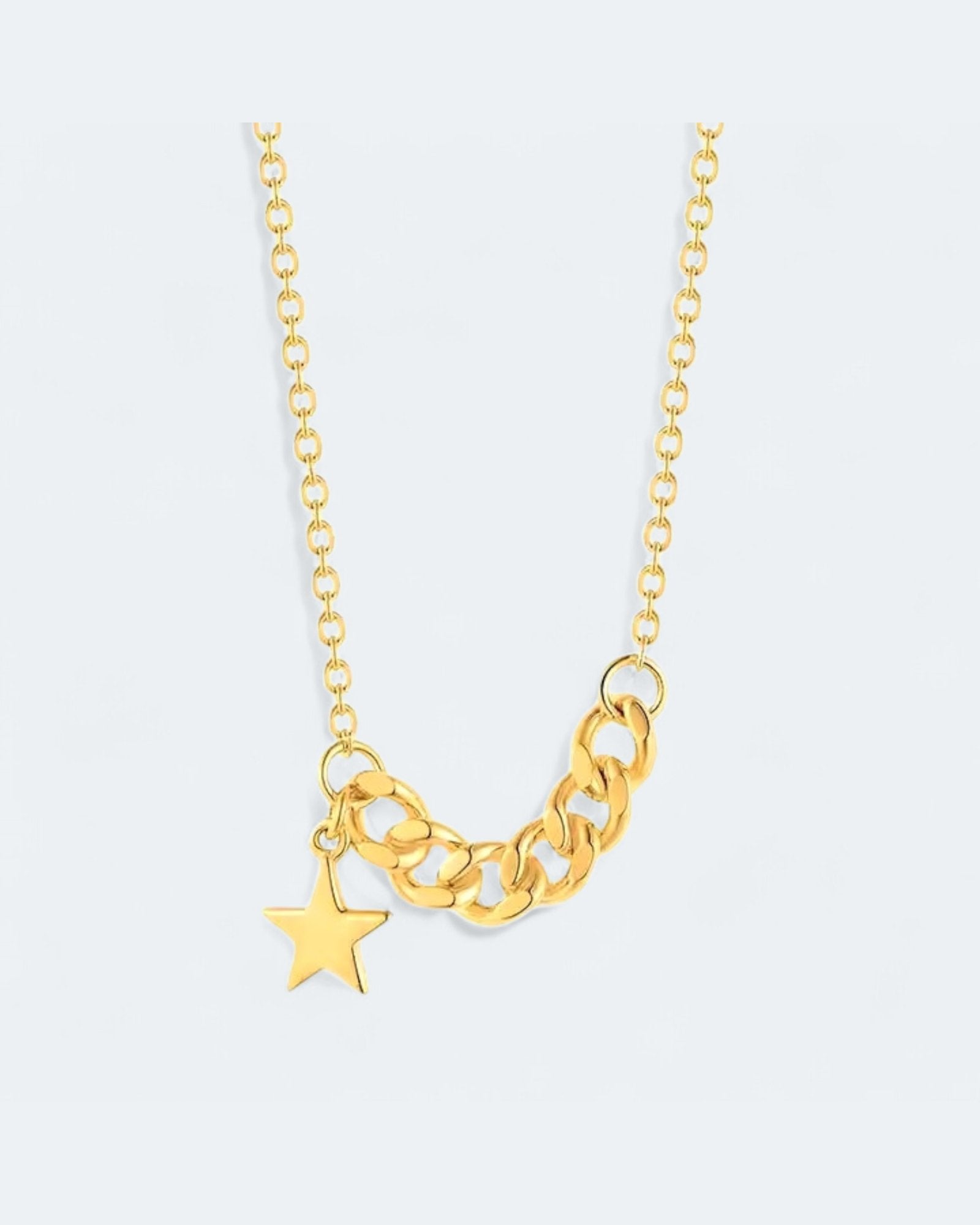 Starlit Dual Chain Necklace 18k Gold Vermeil - LeAurelienne