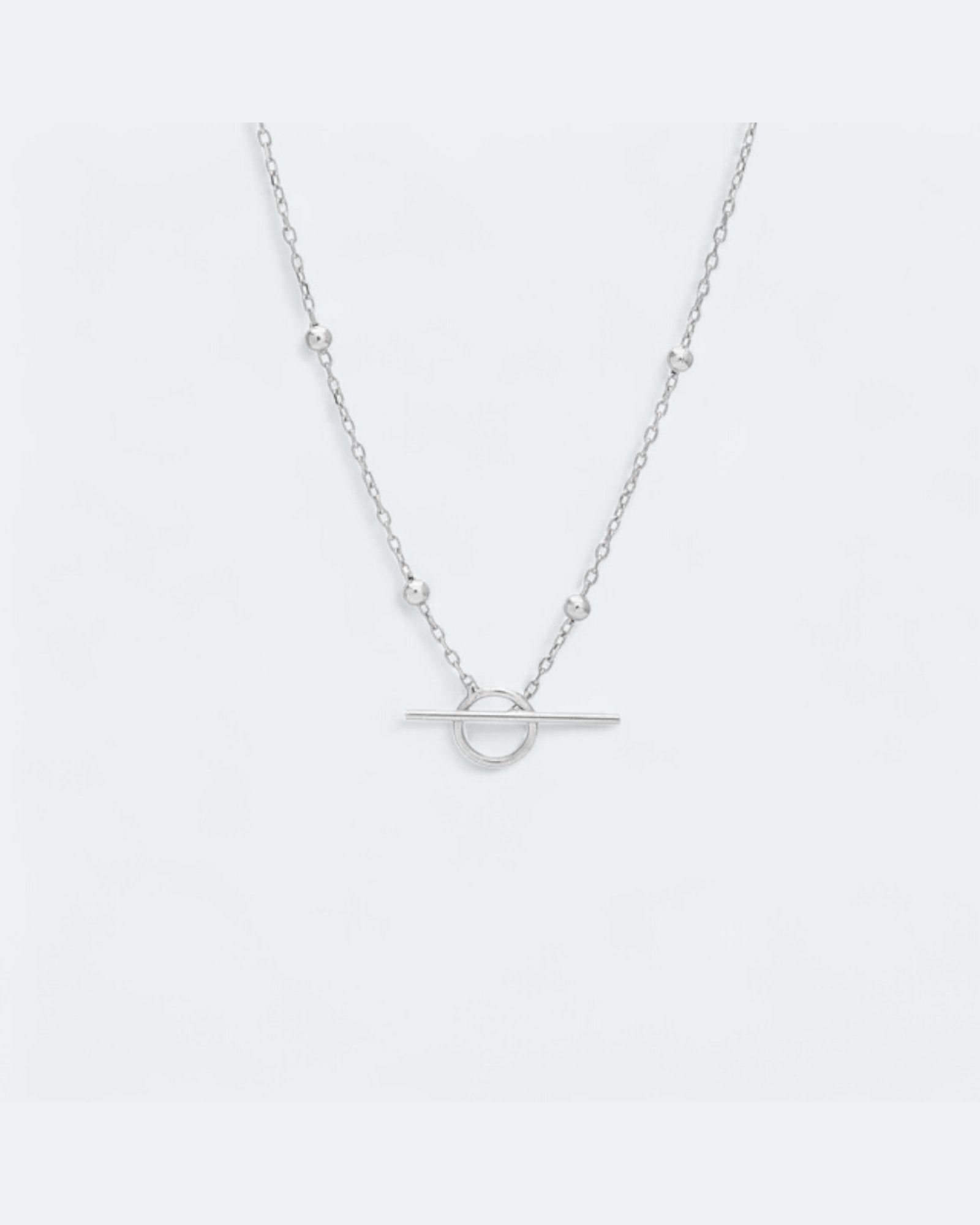 Statement Toggle Chain Necklace Sterling Silver - LeAurelienne