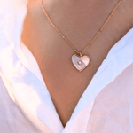 Sunkissed Heart Glow Necklace 18k Gold Vermeil - LeAurelienne