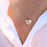 Sunkissed Heart Glow Necklace 18k Gold Vermeil - LeAurelienne