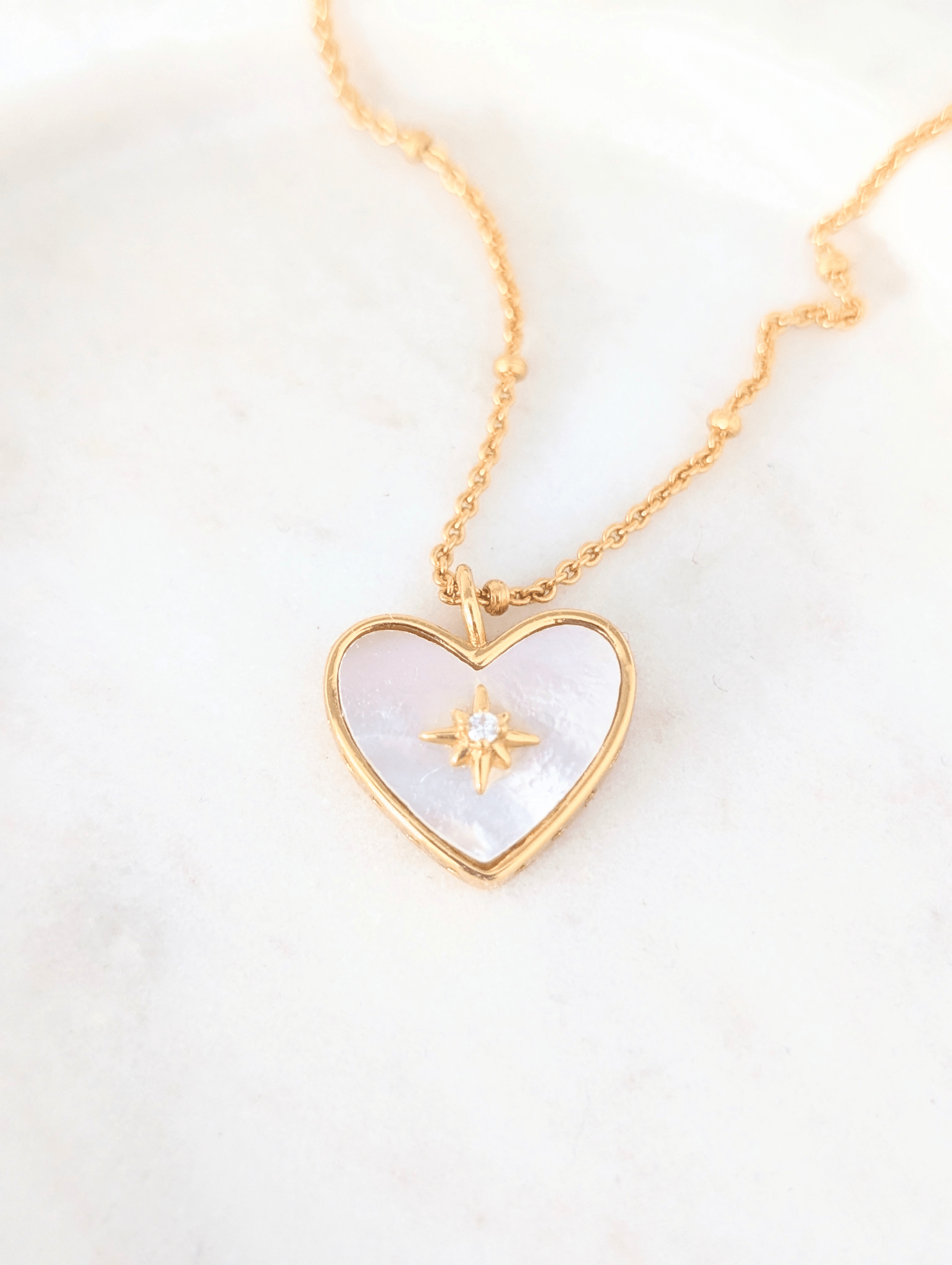 Sunkissed Heart Glow Necklace 18k Gold Vermeil - LeAurelienne